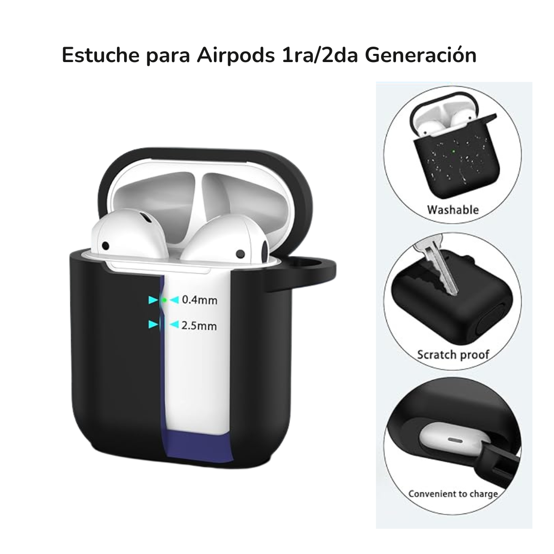 Estuche protector de silicona para Airpods 1/2