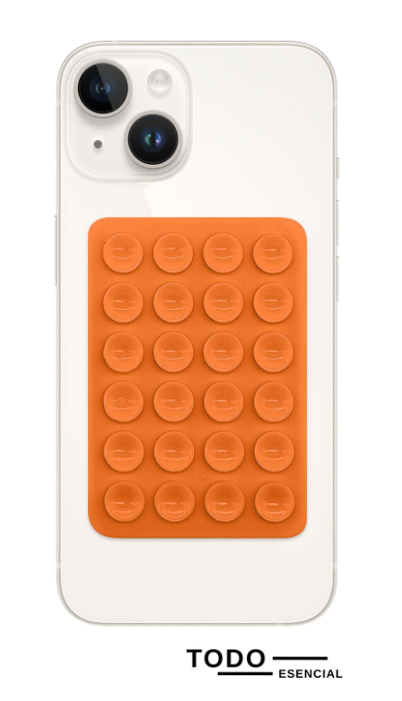 Soporte Celular Chupitos De Succión Silicona Naranja