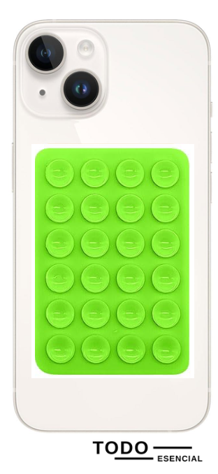 Soporte Celular Chupitos De Succión Silicona Verde