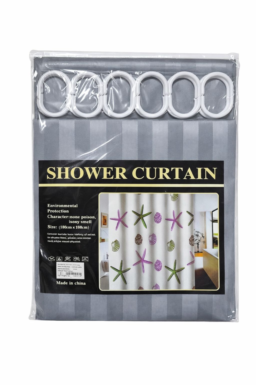 Cortina Para Baño Gris