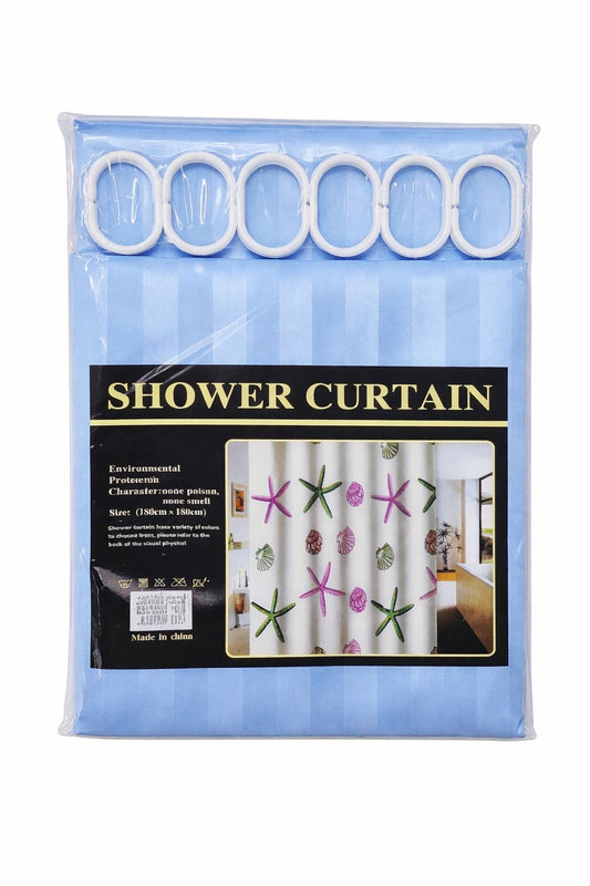 Cortina Para Baño Azul