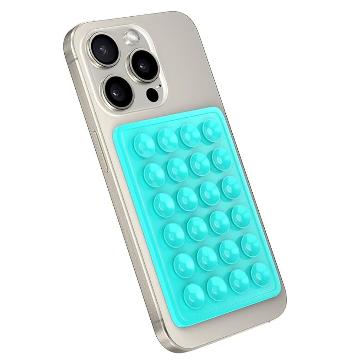 Soporte Celular Chupitos De Succión Silicona Agua Marina