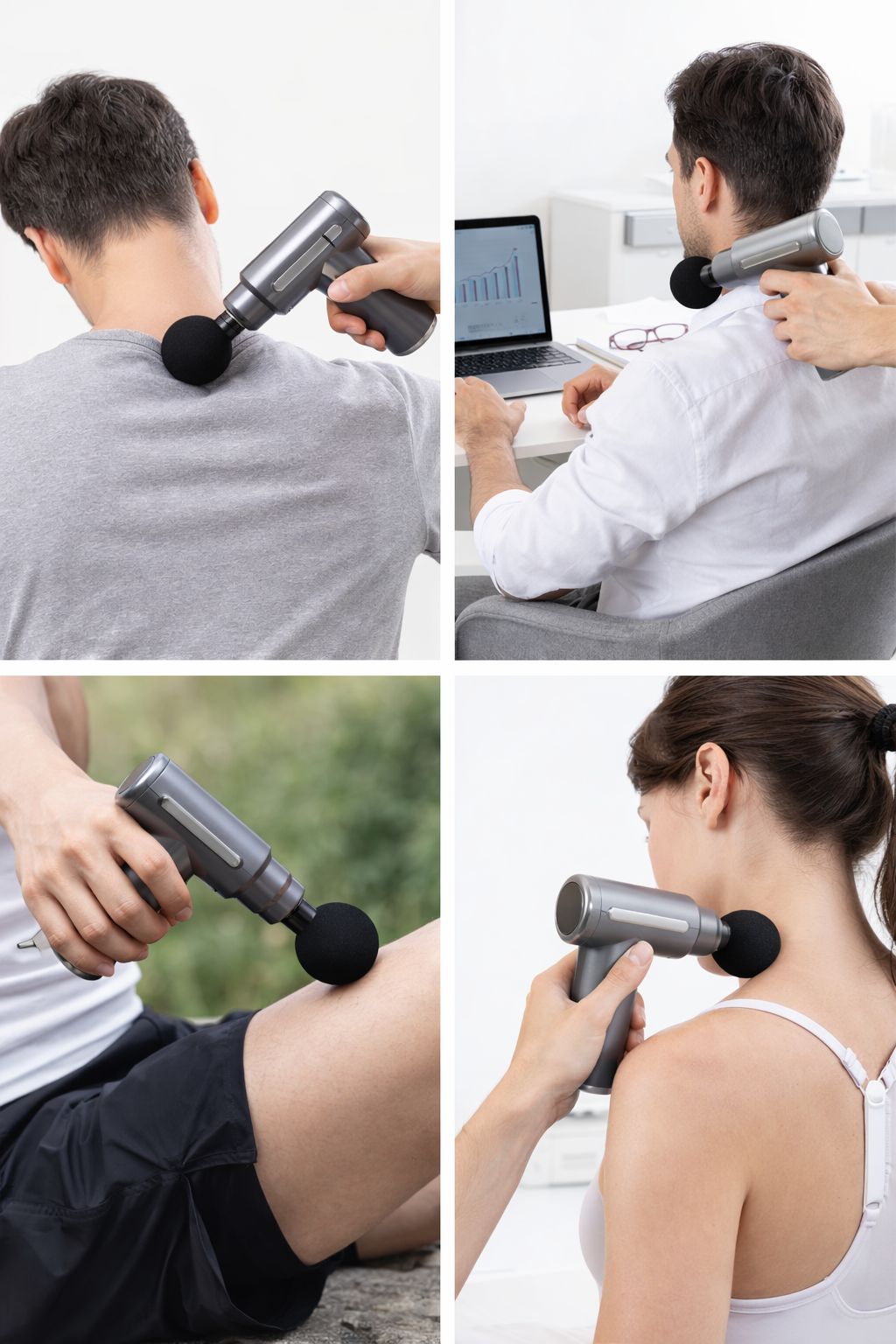 Pistola Masajeador Muscular Gun Massage Con Accesorios