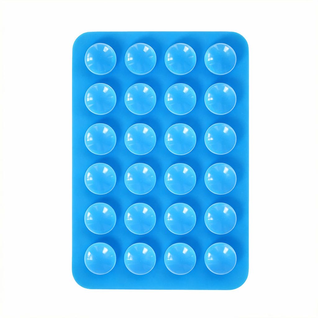 Soporte Celular Chupitos de Succión Silicona Azul Doble Ventosa