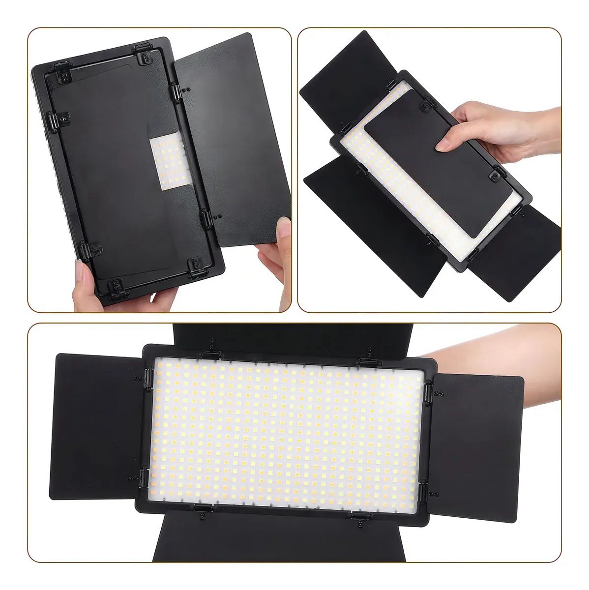 Panel De Luz Pro Led 600 Ajustable Doble Batería Con Trípode