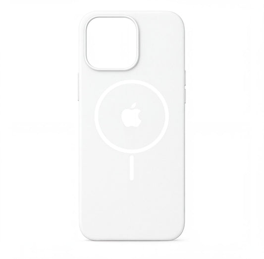 Estuche Silicona Magsafe Iphone 15 Pro Max Blanco