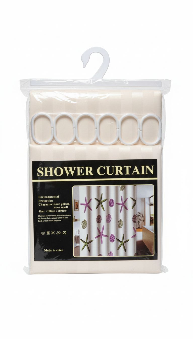 Cortina Para Baño Crema