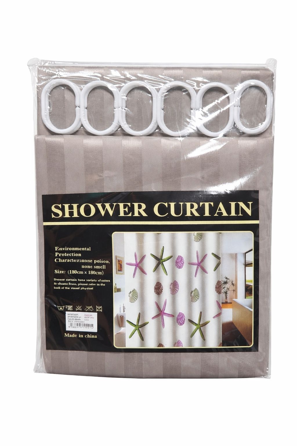 Cortina Para Baño Color Beige