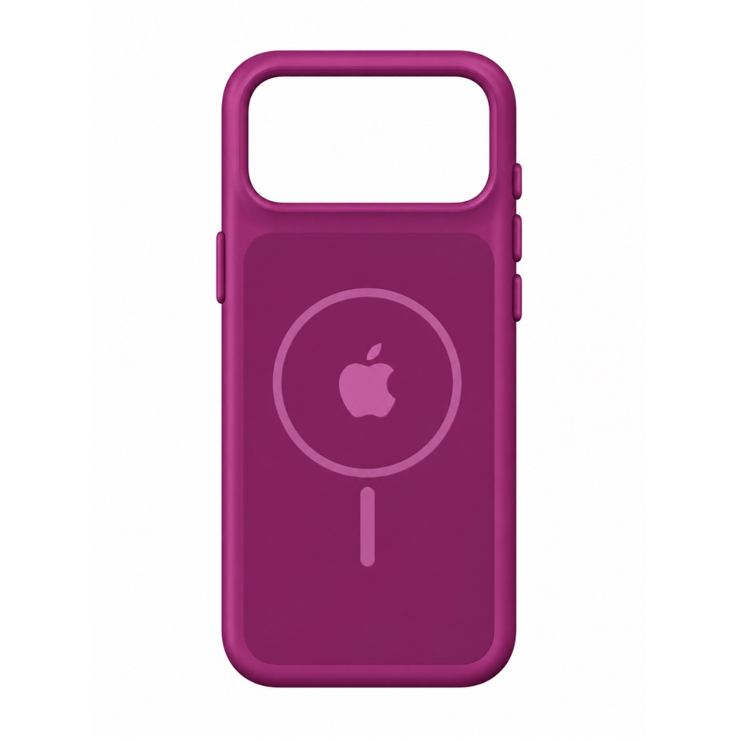 Estuche Iphone 17 Pro Max Silicona Luxe Morado Oscuro Con Logo