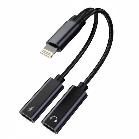 Adaptador Convertidor lightning a doble tipo c